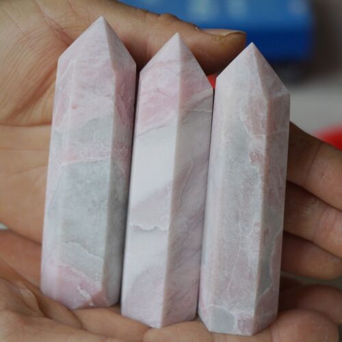 2KG 4.4LB 20Pcs Natural Pink Opal Crystal Gem Stone Point Tower Healing Angel Skin