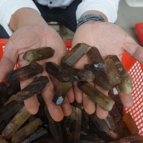 11LB 5kg Natural Raw Smokey Clear Quartz Crystal Points Original Bulk