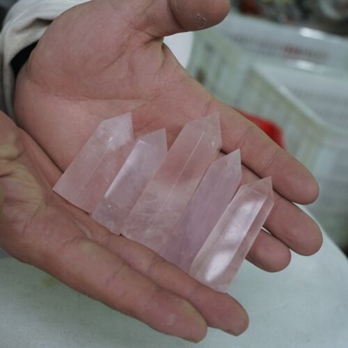 2KG 4.4LB 30Pcs Natural Pink Rose Quartz Crystal Point Tower Polished Healing