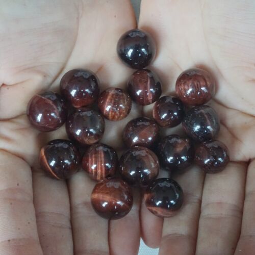 1KG 2.2LB 195Pcs Natural Red Tiger Eye Quartz Crystal Sphere Ball Healing 12-17mm