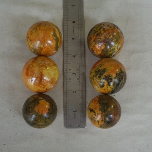 2kg 4.4LB 12Pcs Natural Realgar Ore Stone Crystal Sphere Ball Healing China Wholesale Price