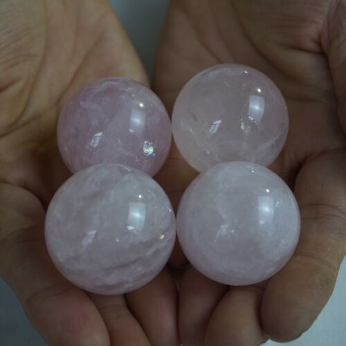 2KG 4.4LB 36Pcs Small Natural Pink Rose Quartz Crystal Sphere Ball Healing 32-35mm