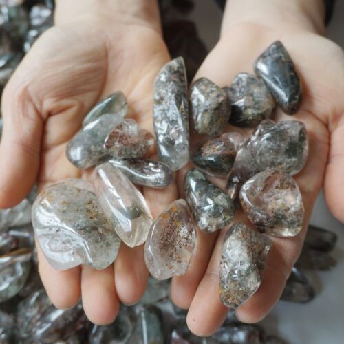 11LB 5KG 360Pcs Natural Phantom Ghost Clear Quartz Crystal Stone Tumbled Healing Brazil Wholesales Lots