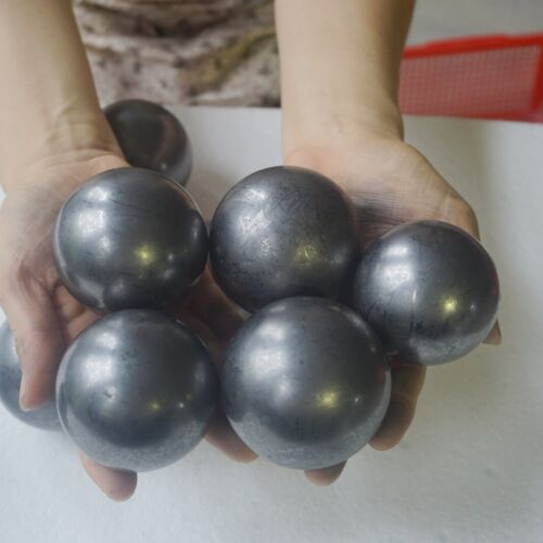 2.5KG 5.5LB 10Pcs Natural Shungite Protect Radiation Crystal Sphere Ball Healing Russia