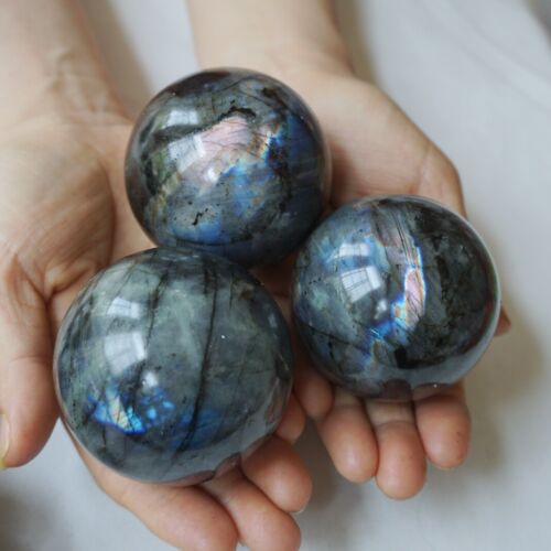 5KG 11LB 16Pcs Natural Rainbow Labradorite Crystal Sphere Ball Polished Healing