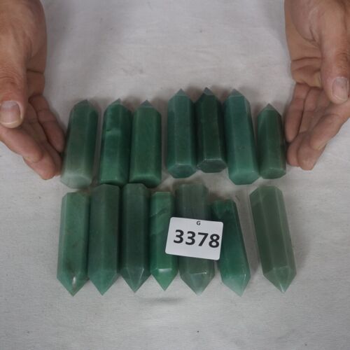 2kg 4.4LB 24Pcs Natural Green Aventurine Jade Crystal Point Tower Polished Healing