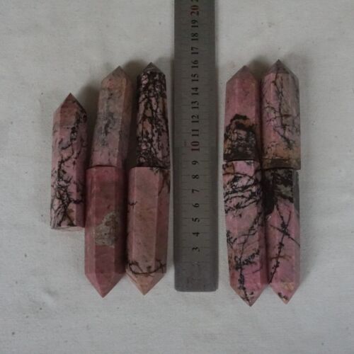 5kg 11LB 45Pcs Natural Rhodonite Quartz Crystal Point Tower Polished Healing Brazil Wholesale Lot