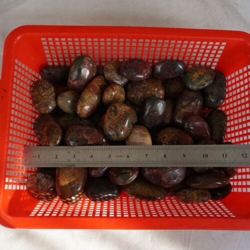 5kg 60 Pieces 11LB Cherry Creek Jasper Picasso Crystal Tumbled Palm Stone Healing