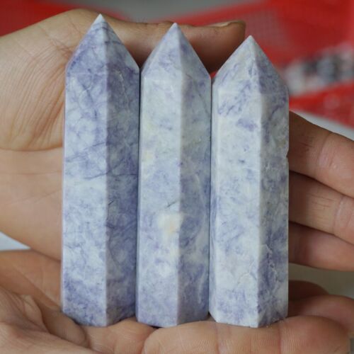 2KG 4.4LB 22 Natural Purple Tiffany Stone Violet Quartz Crystal Point Tower Healing