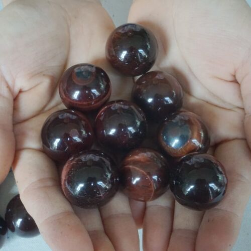 1KG 2.2LB 42Pcs Natural Red Tiger Eye Quartz Crystal Sphere Ball Healing 24-26mm