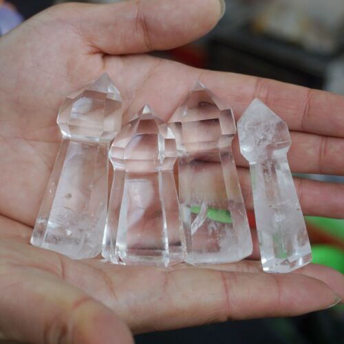 2KG 4.4LB 50Pcs Natural Clear White Quartz Crystal Point Scepter Carving Healing Bulk