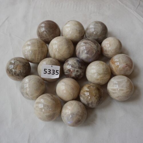 5KG 11LB 18Pcs Natural Blue Rainbow Moonstone Belomorite Crystal Sphere Ball Healing