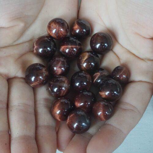 1KG 2.2LB 195Pcs Natural Red Tiger Eye Quartz Crystal Sphere Ball Healing 12-17mm