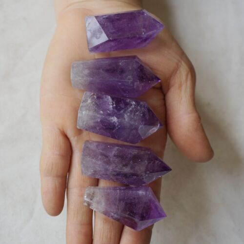 2KG 4.4LB 56Pcs Natural Purple Amethyst Quartz Crystal Point Tower Polished Healing