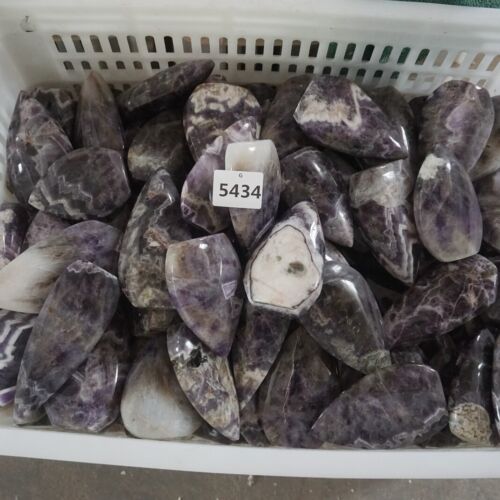 3KG 6.6LB 10Pcs Natural Phantom Chevron Amethyst Crystal Point Flame Palm Stone Healing