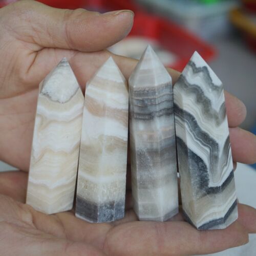 2KG 4.4LB 30Pcs Natural Mexico Banded Calcite Crystal Point Tower Polished Healing