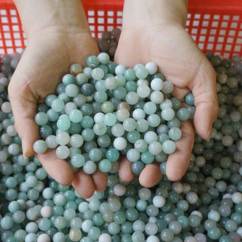 2KG 4.4LB 1270Pcs Tiny Natural Green Aventurine Jade Crystal Sphere Ball Healing 10mm