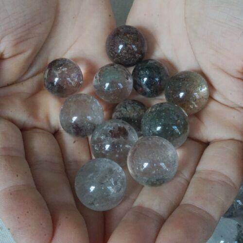 1KG 2.2LB 110Pcs Natural Phantom Ghost Clear Quartz Crystal Sphere Ball Healing .