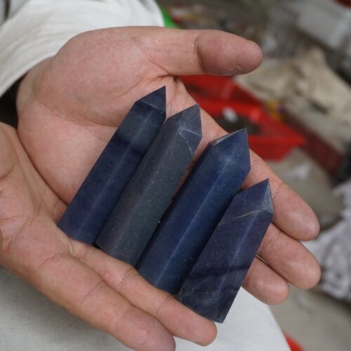 2KG 20 Pieces Natural Blue Aventurine Jasper Crystal Obelisk Point Tower Healing