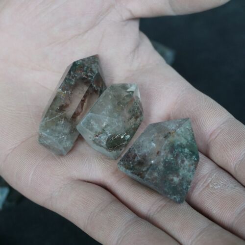 1Kg 2.2LB 36Pcs Natural Phantom Ghost Clear Quartz Crystal Point Tower Healing Bulk