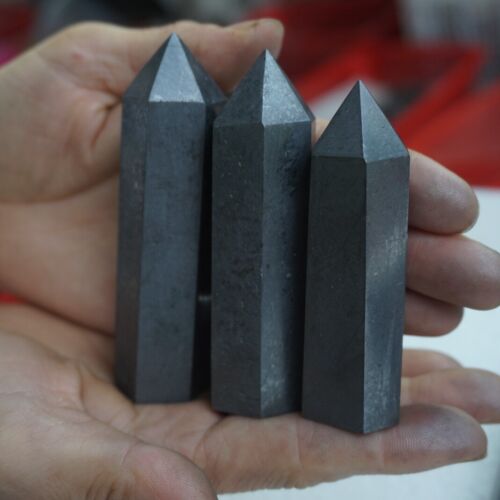 18Pcs 1kg Natural Shungite Protect Radiation Crystal Point Tower Healing Russia