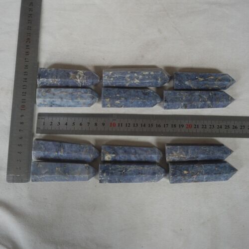 24Pcs 2KG,4.4LB Natural Blue Rose Quartz Crystal Point Tower Polished Healing Brazil