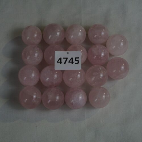 2KG 4.4LB 36Pcs Small Natural Pink Rose Quartz Crystal Sphere Ball Healing 32-35mm