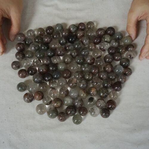 1KG 2.2LB 110Pcs Natural Phantom Ghost Clear Quartz Crystal Sphere Ball Healing .