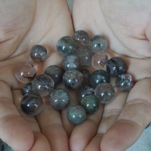 1KG 2.2LB 340Pcs Natural Phantom Ghost Clear Quartz Crystal Sphere Ball Healing