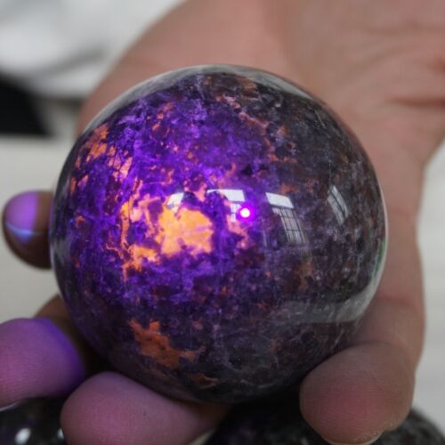 5KG 15Pcs 11LB Yooperlite Fire Stone Crystal Ball Flashing Flame Under Ultraviolet