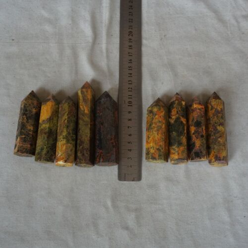 5KG 11LB 45Pcs Natural Realgar Ore Stone Crystal Point Tower Obelisk Healing China