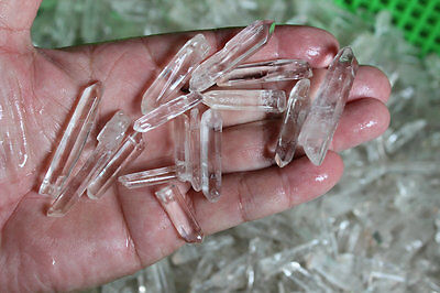 1000 Pieces Natural Clear Quartz Crystal Points With holes Pendants Polished Necklace