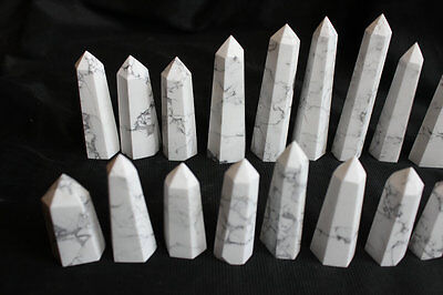 40 Pieces 2.2kg Natural White Howlite Stone Crystal Points Tower Polished Healing Wholesales