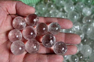 100 Pieces Natural Clear Quartz Crystal Spheres Balls Polished Healing 20-23mm