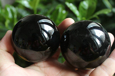 12 Pieces Natural Obsidian Crystal Spheres Balls Polished Healing 2.3-2.4" + Stands