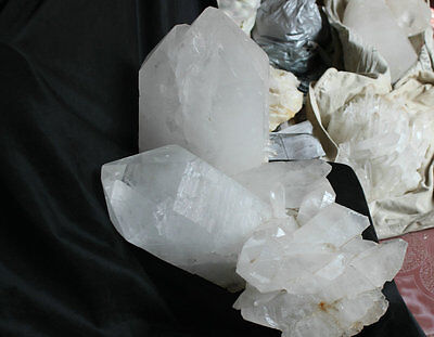 111.9LB 50.8KG LARGE RAW NATURAL WHITE CLEAR QUARTZ CRYSTAL CLUSTER POINTS Brazil