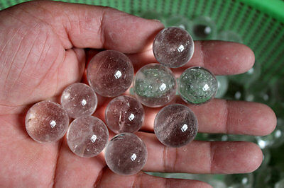 100 Pieces Natural Clear Quartz Crystal Spheres Balls Polished Healing 20-23mm