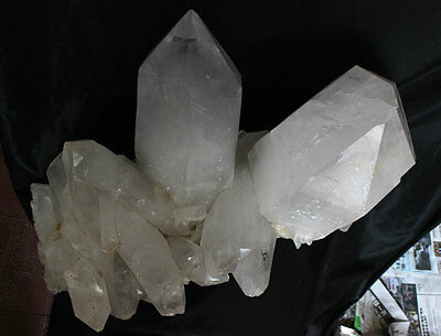 111.9LB 50.8KG LARGE RAW NATURAL WHITE CLEAR QUARTZ CRYSTAL CLUSTER POINTS Brazil