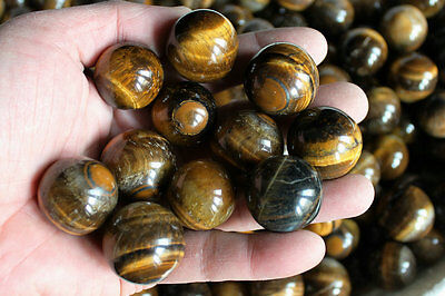 2KG 100 Pieces Natural Small Tiger eye quartz crystal Sphere Ball healing 20-26mm