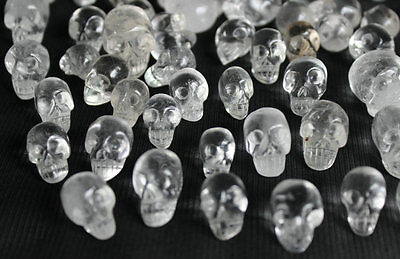 20 Pieces Tiny Natural Clear Quartz Crystal Skulls Carved by hand From China