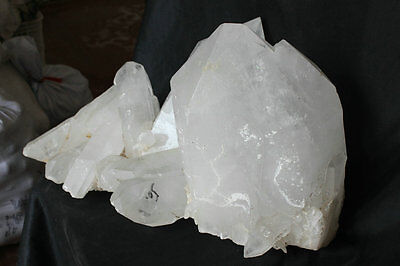 111.9LB 50.8KG LARGE RAW NATURAL WHITE CLEAR QUARTZ CRYSTAL CLUSTER POINTS Brazil