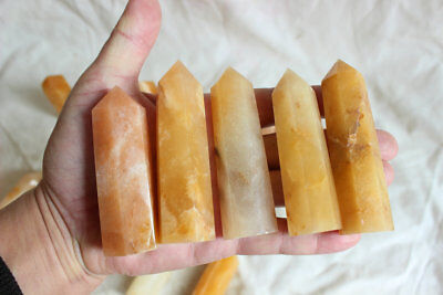 2kg 4.4LB 26 Pieces Natural Yellow Quartz Crystal Cherry Stone Point Tower Healing