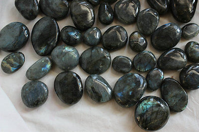 5KG 11LB Natural Rainbow Labradorite Crystal Tumbled Palm Gem Stone Wholesales Price