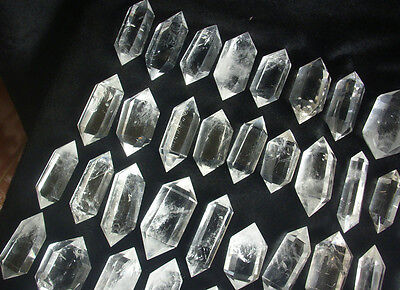 2.7KG 50Pcs NATURAL CLEAR QUARTZ CRYSTAL DOUBLE POINTS POLISHED HEALING.Wholesales Price