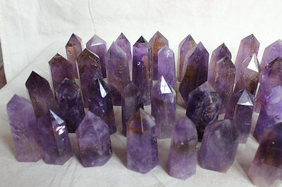 2KG 4.4LB Natural Purple Amethyst Quartz Crystal Tower Points Polished Healing