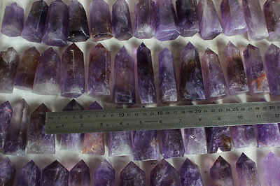 2KG 4.4LB Natural Purple Amethyst Quartz Crystal Tower Points Polished Healing