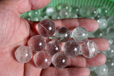 100 Pieces Natural Clear Quartz Crystal Spheres Balls Polished Healing 20-23mm