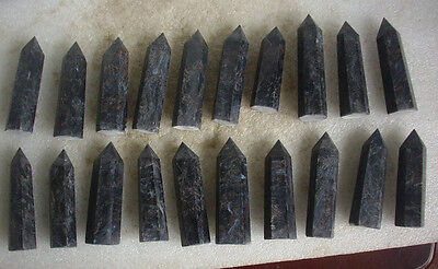 2KG  20-30 Pieces Natural Arfvedsonite & Garnet Blue Flashes Points Polished Healing,Wholesales