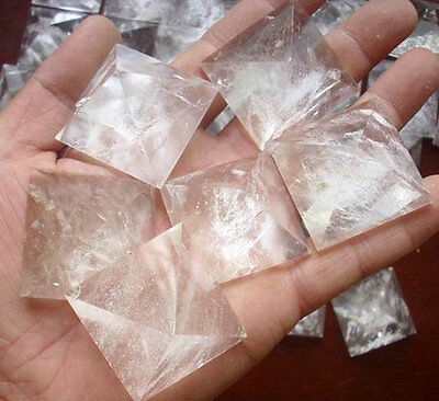 50 NATURAL CLEAR QUARTZ CRYSTAL PYRAMIDS HEALING,Wholesale Price 3CM-4CM