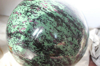 44kg 96.7LB Natural Ruby Green Zoisite Quartz Crtystal Sphere Ball Gem Stone Healing